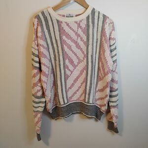 Neiman Marcus Vintage linen Cotton sweater Old Money Luxury Country club Size XL